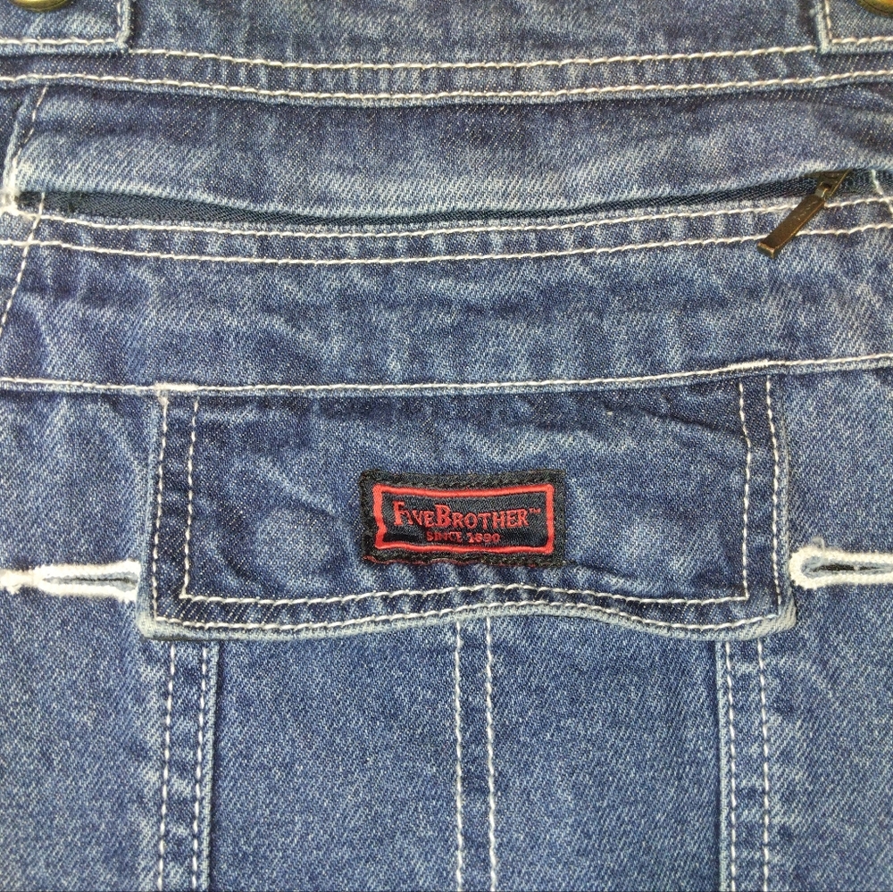 Five Brothers Denim Workwear Utility Bib Overalls Size 34 X 32 - Picture 6 of 11